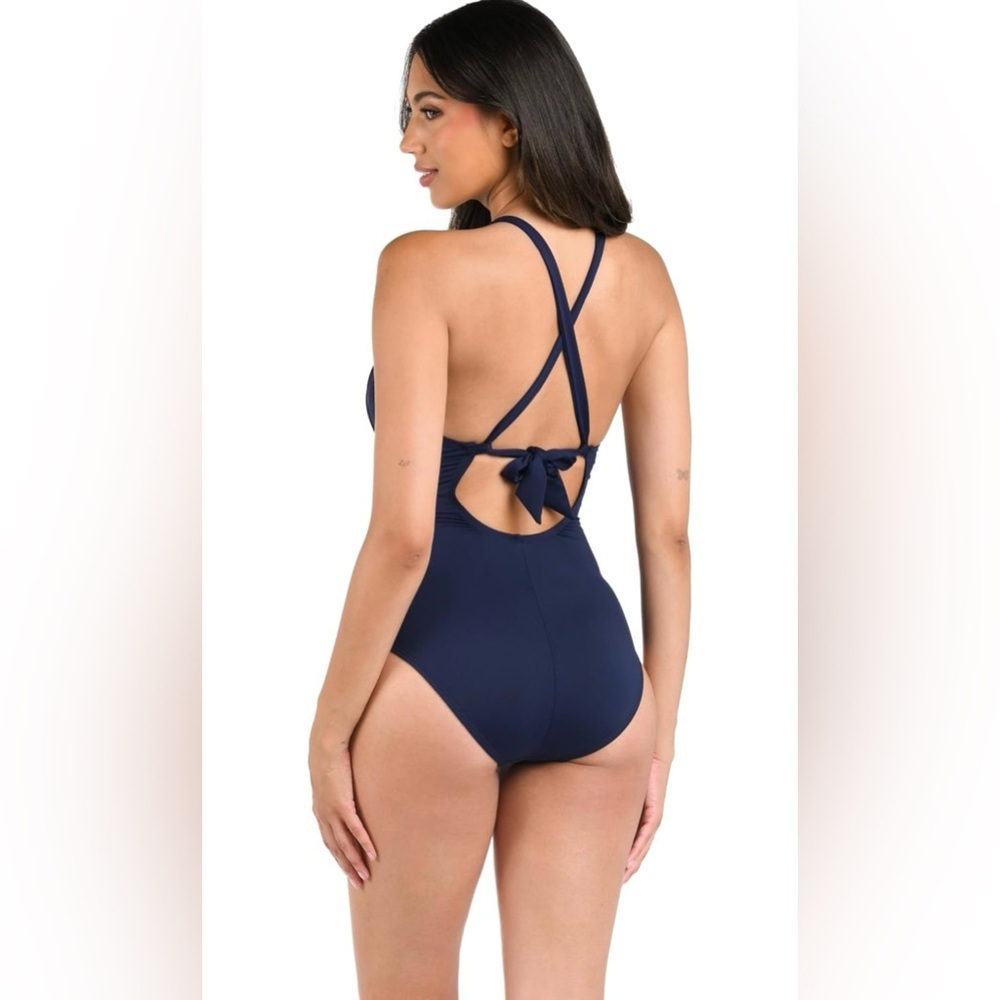 La Blanca NWT Island Goddess High Neck Keyhole One Piece Swimsuit 8 - Picture 2 of 9
